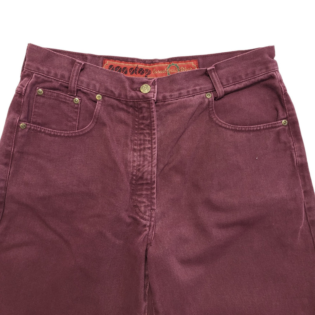 101 Stop 90s Burgundy Straight Leg Denim Jeans Men's Size M W33 L31