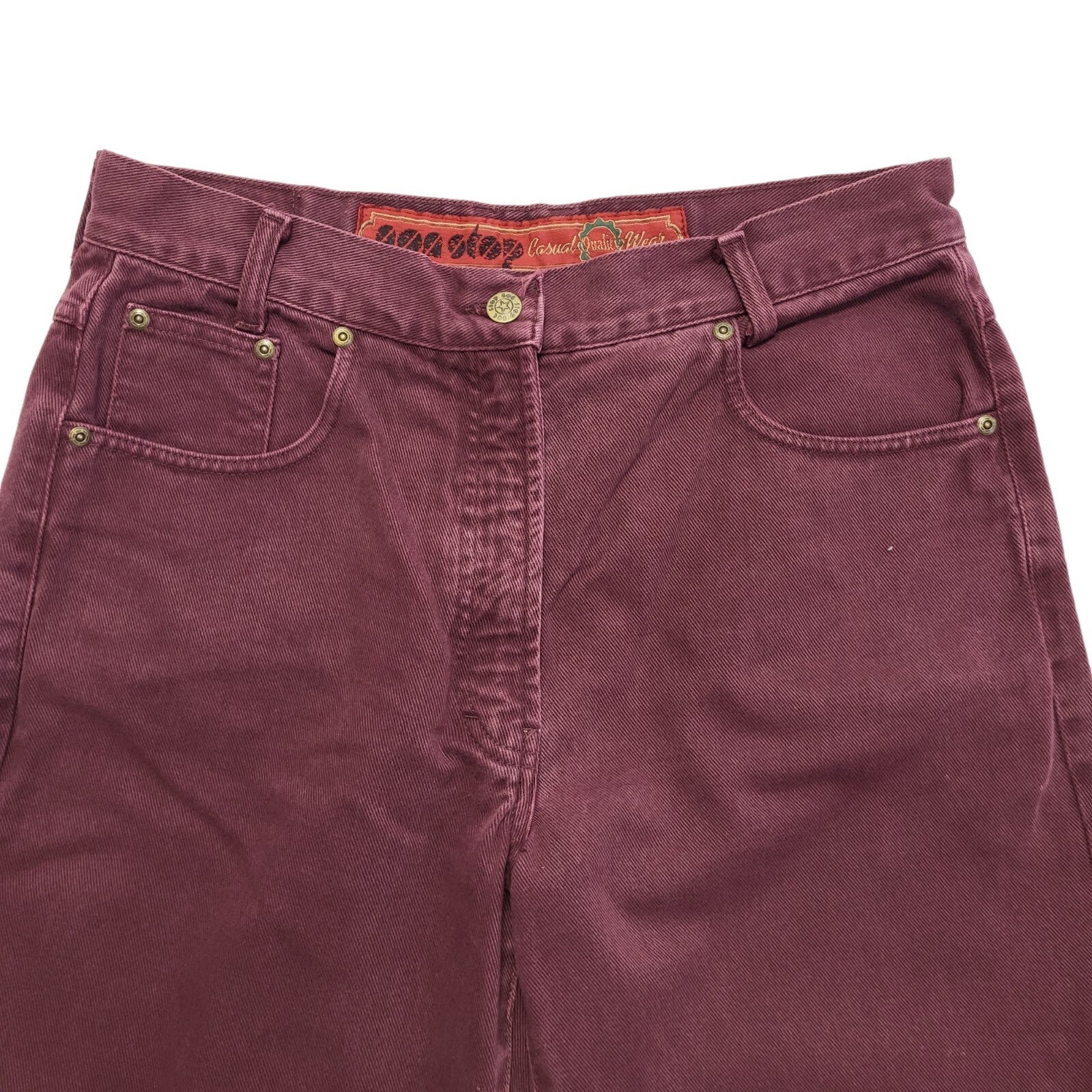 101 Stop 90s Burgundy Straight Leg Denim Jeans Men's Size M W33 L31