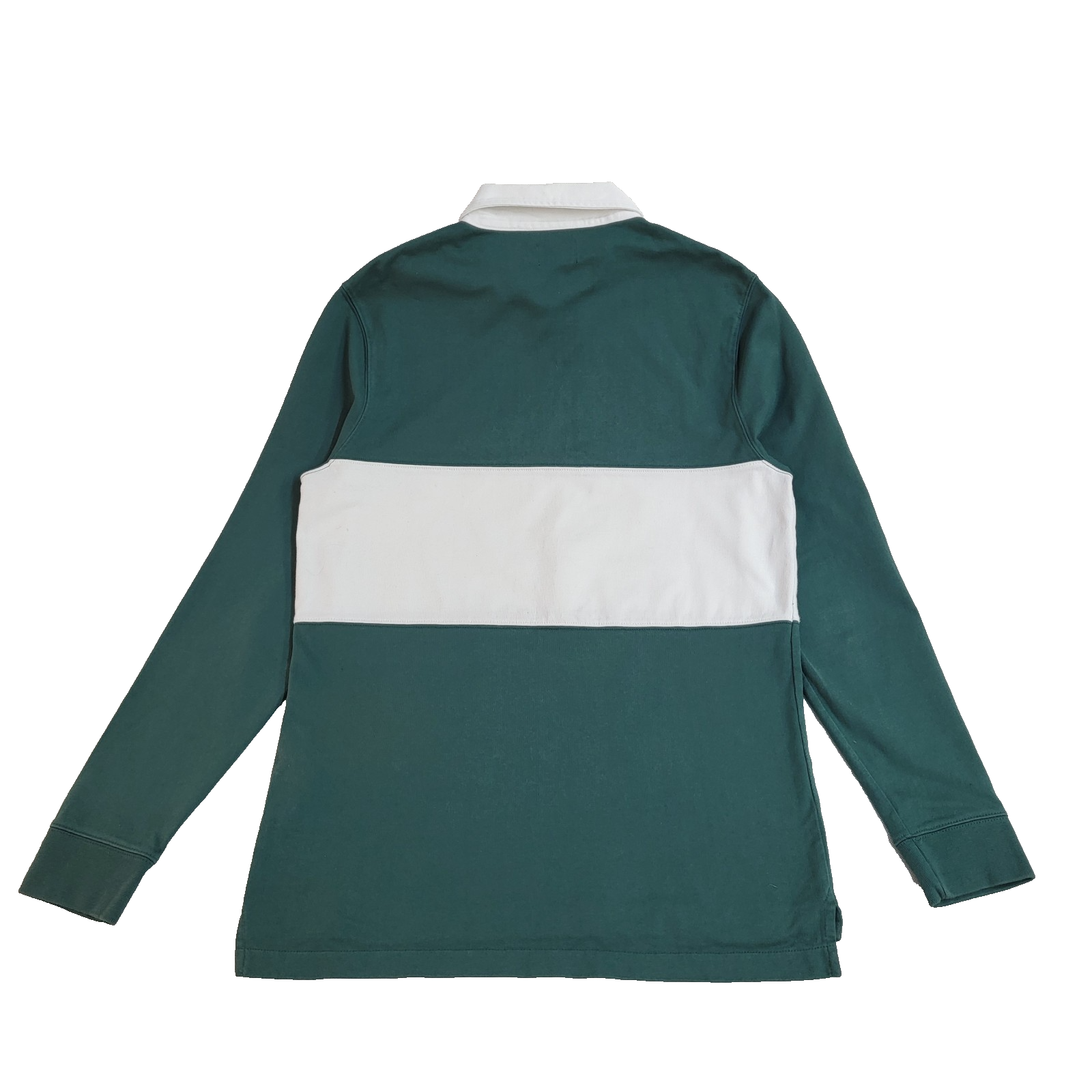 Levi's Green & White Cotton Long Sleeve Polo Shirt Uk Men's Size M