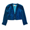Jaeger 80s Vintage Blue One Button Wool Jacket  Women's Size 12