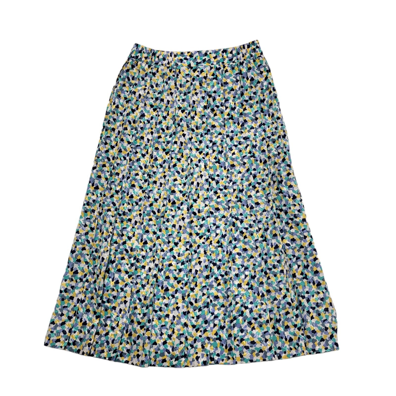 Lilet Paris Vintage 80's Multicoloured Retro Button Front Skirt Womens UK 12