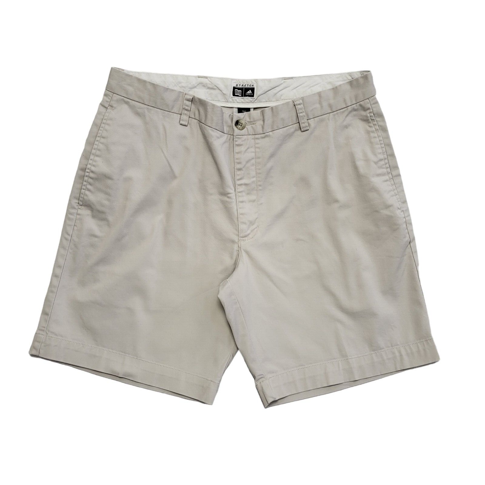Adidas Vintage 90's Beige Zipped Sport Shorts With Pockets Uk Men's Size XL W36