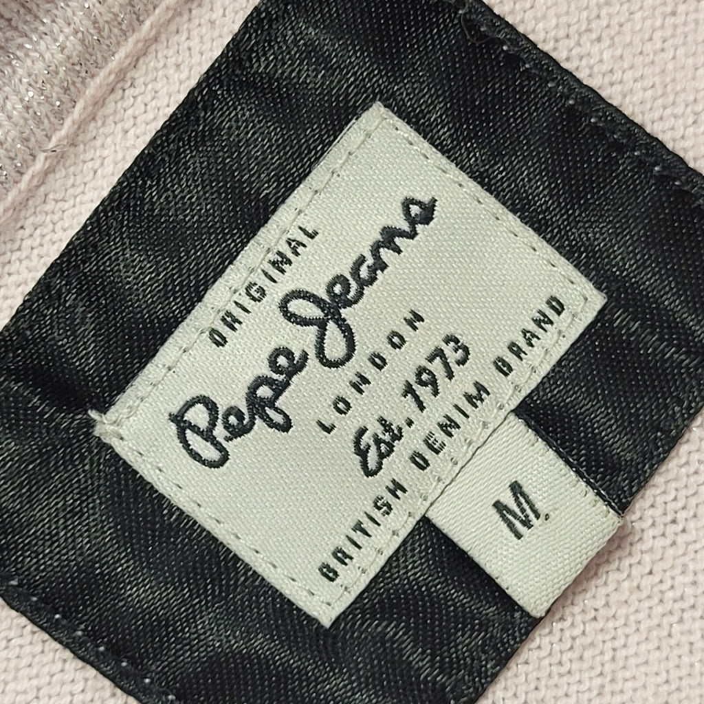 Pepe Jeans Vintage Y2k Pink Collared Polo Shirt Uk Women's Size Medium