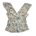 Bay Y2K floral top with a tie back detail White Blouse Top Women's Uk 16