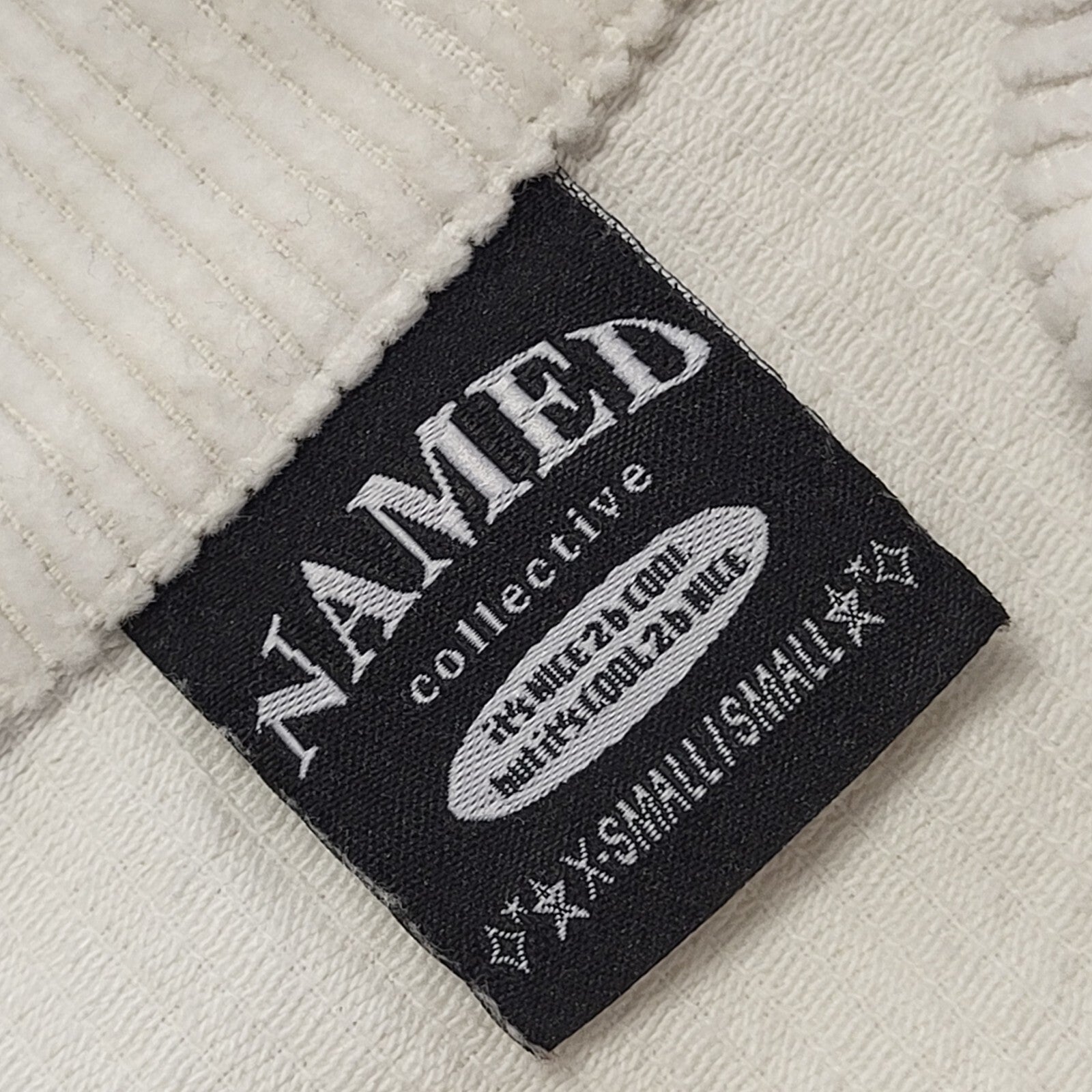 Named Vintage 80s White Collared Corduroy Jumper Uk Men's Size XS/S