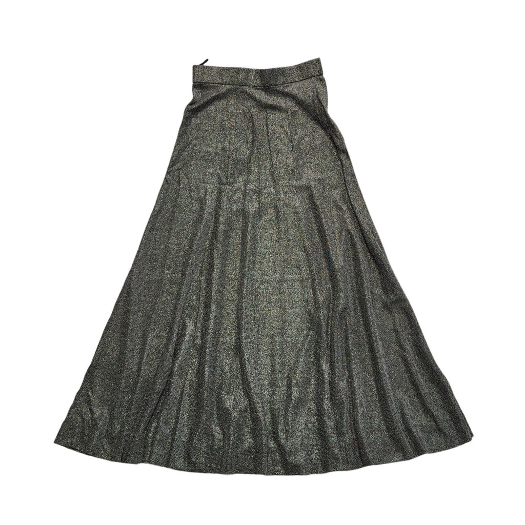 Richard Shops 70s Black & Silver Sparkly Long Maxi Skirt Women's UK 8 W26