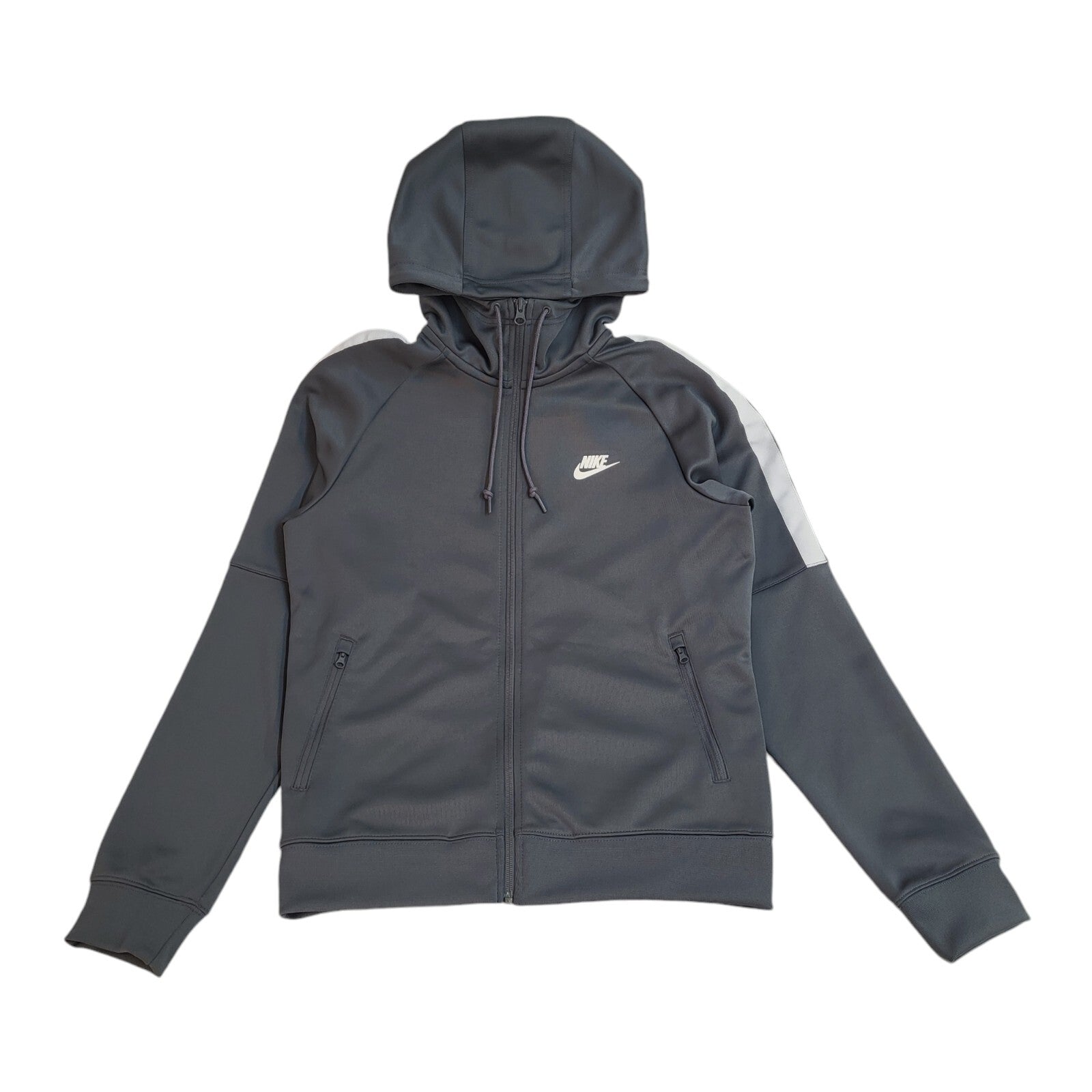 Nike Sports Hoodie Grey Full Zip Modern UK Men's Size M