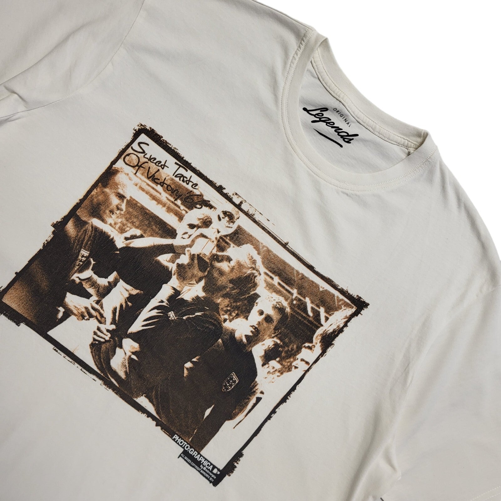 Legends Vintage Y2K White England Vicatory '66 Short Sleeve T-Shirt Mens Size L