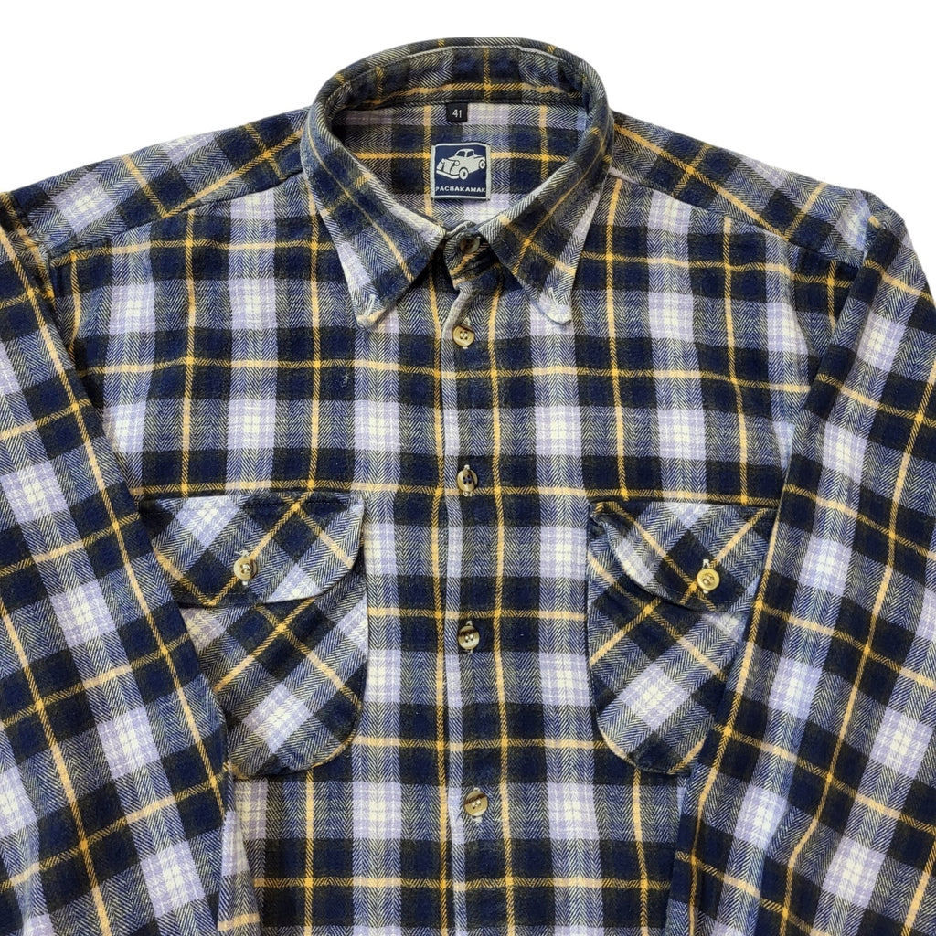 Pachakamak 90s Vintage Checked Long Sleeve Shirt Men's Size M/L