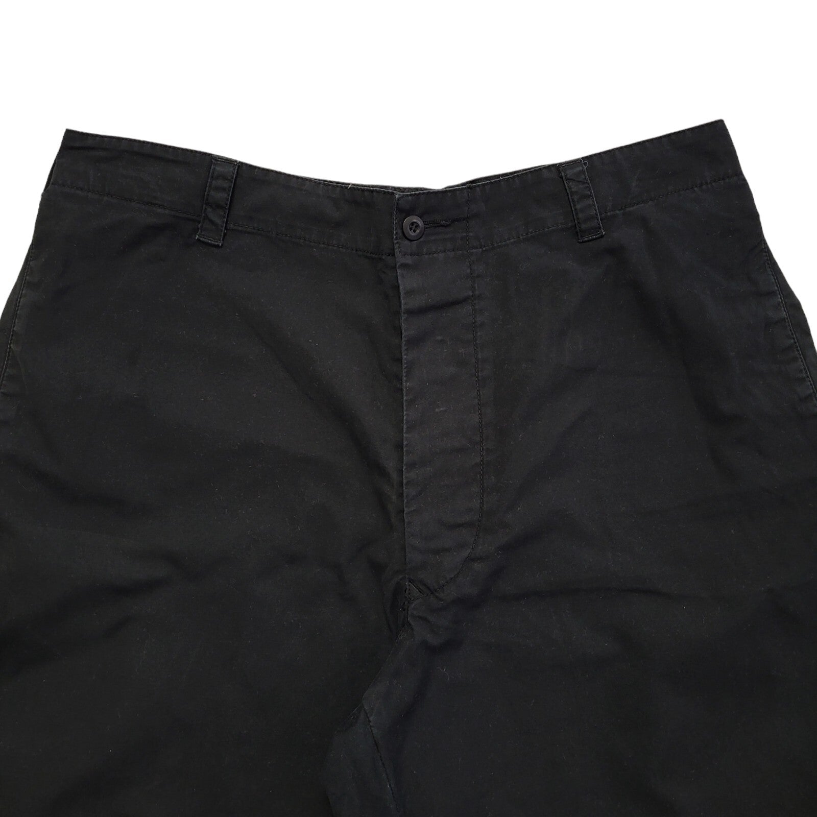 Replay Vintage 90's Black Casual Shorts With Pockets Uk Men's Size L W34