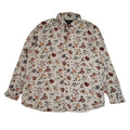 Orvis 90s Beige Pink Floral Long Sleeve Shirt Uk Women's Size Large