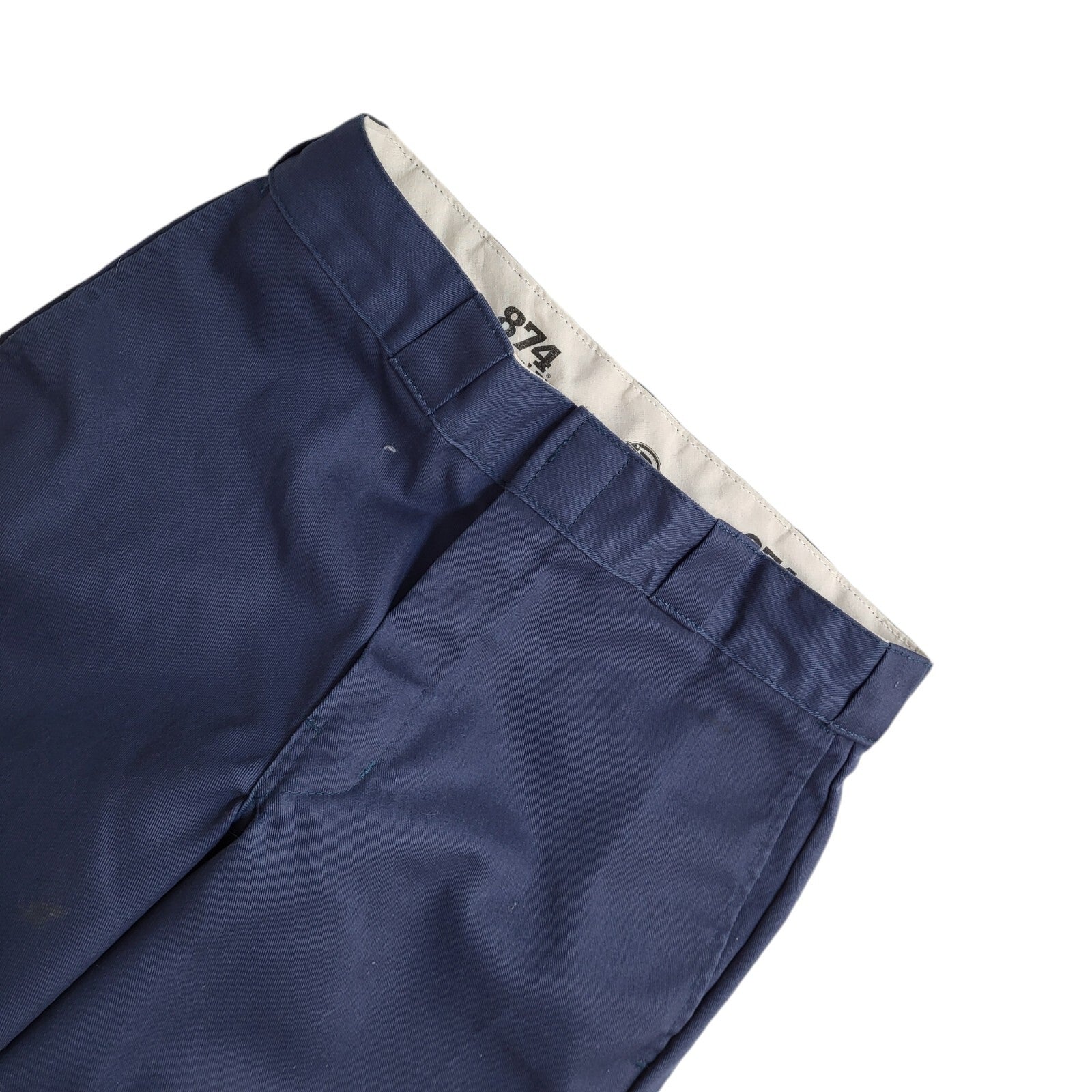 Dickies 874 90s Vintage Navy Blue Straight Work Trousers Uk Men's Size S W30 L31