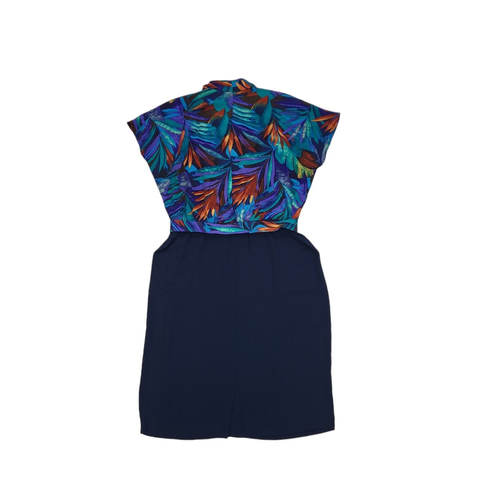 Dolina 80s Vintage Blue  Belted Blouson Dress Women's 18