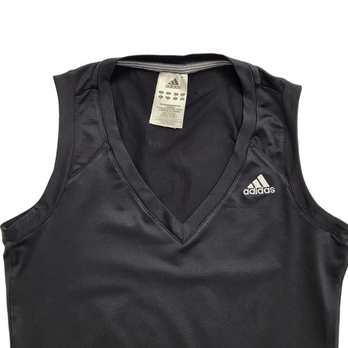 Adidas Vintage 90's Black Sports Sleeveless Tank Top Womens UK Size 12