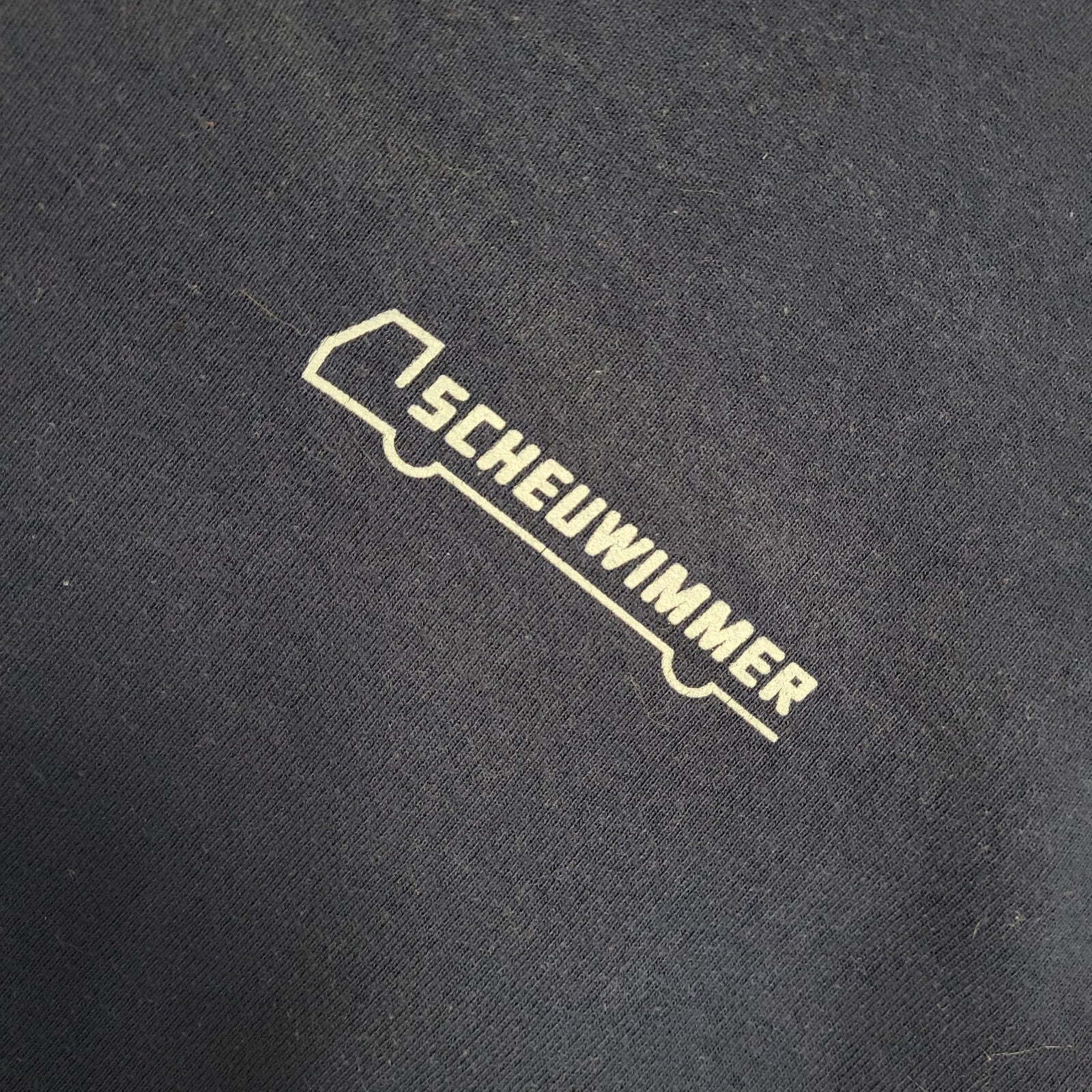 Fruit Of The Loom 90's Scheuwimmer Blue Cropped Sweatshirt Womens UK Size L