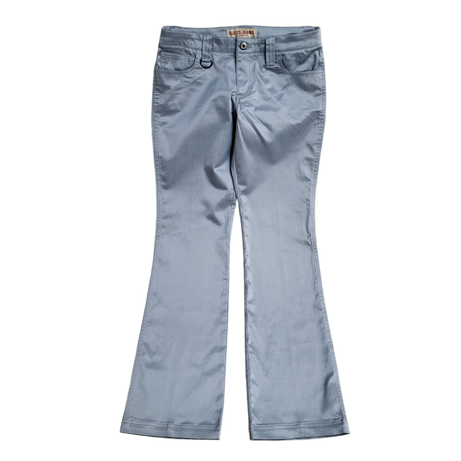 Guess Jeans 90s Light Blue Bootcut Shiny Jeans Uk Women's Size 8 W27 L32