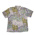 Topstar Vintage 90's Purple Green Abstract Short Sleeve Shirt Men's UK 2XL