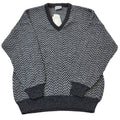 Nico 90s Vintage Grey Herringbone V-Neck Acrylic Men's Size L BNWT