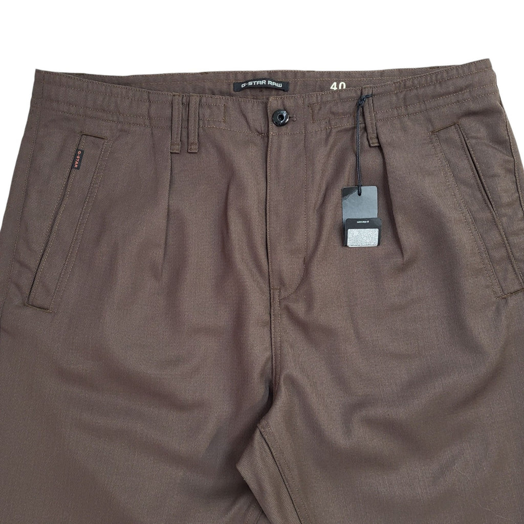 G-Star Raw Trousers Y2k Brown Chino Straight Leg Uk Men's Size 3XL W40 L32 Bnwt