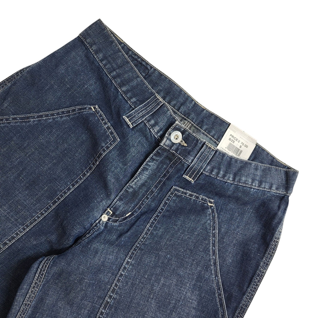 Peak Jeans Bnwt Y2k Dark Blue Wide Leg Denim Uk Women's Size S W26 L30