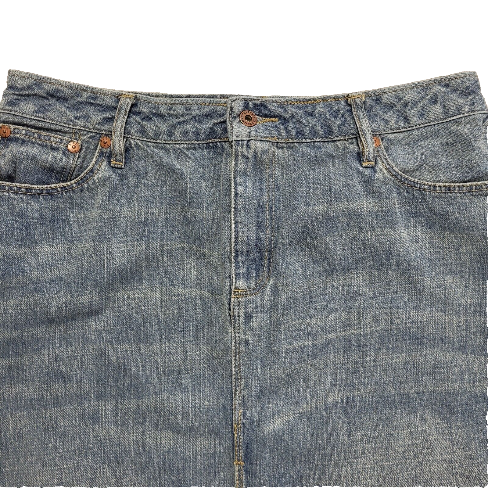 Pepe Jeans Vintage Y2K Blue A-Line Denim Skirt Womens UK 10 W28