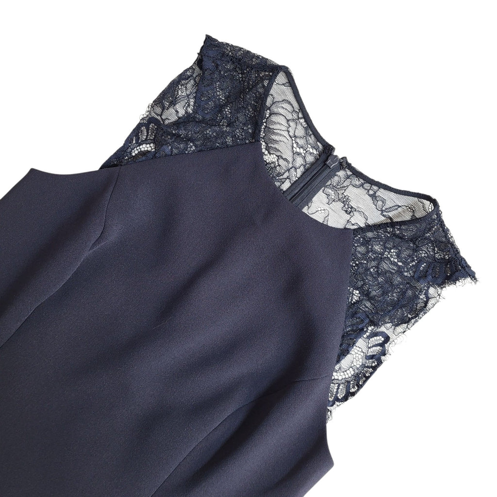 Reiss Saturn Fitted Dress Bnwt Y2k Navy Blue Uk Women's Size M 10-12