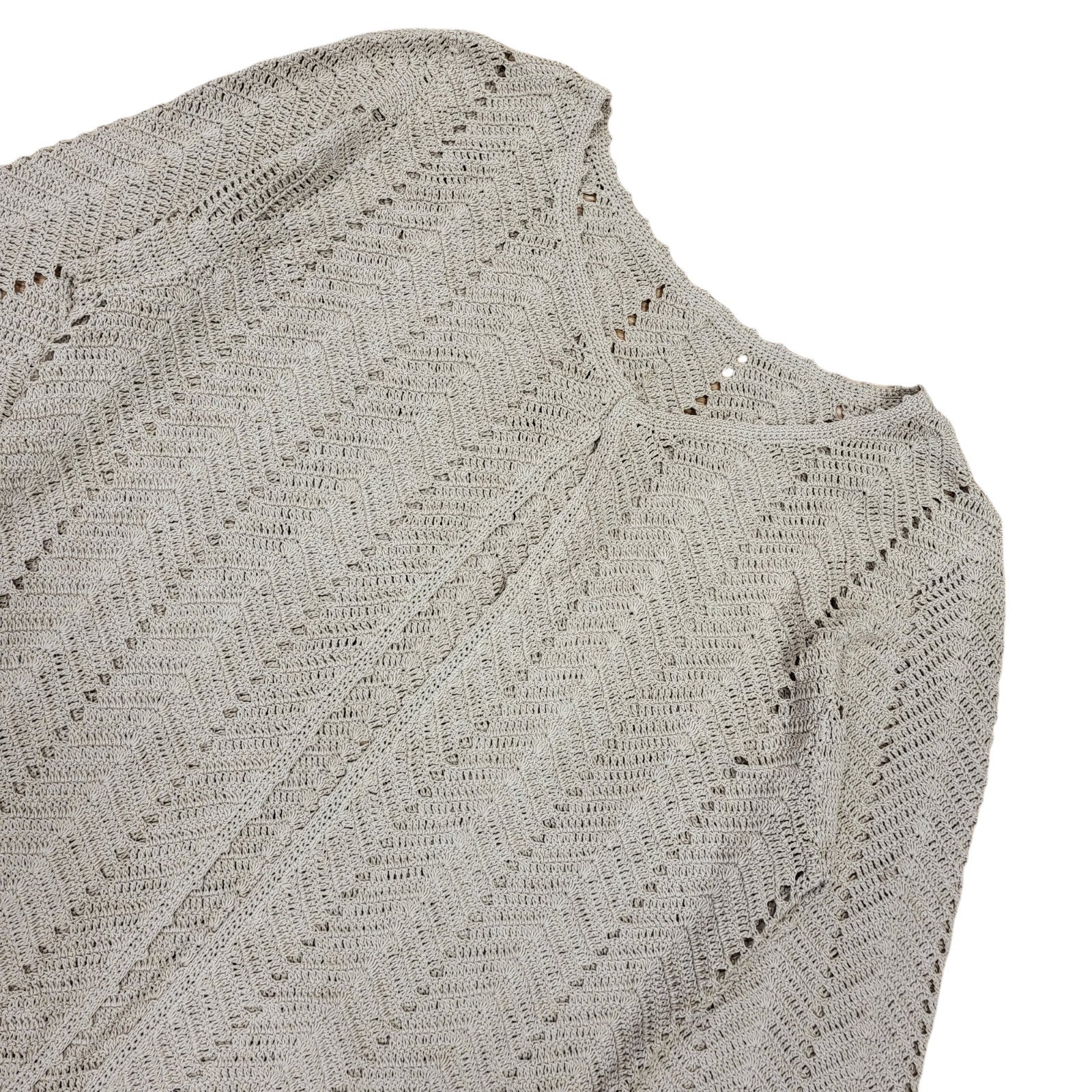 Next Vintage 90's Beige Open Front Long Cardigan UK Womens Size 12