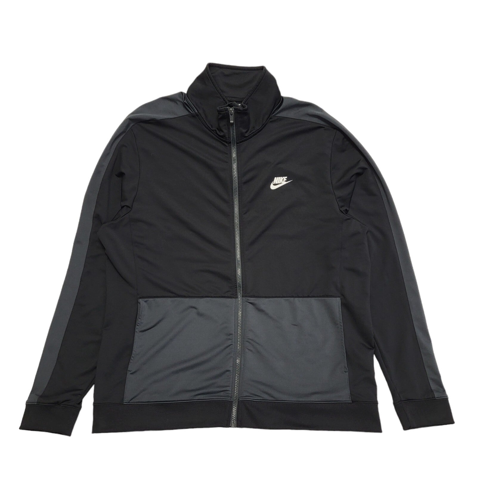 Nike Black Zipped Sports Tracksuit Top Jacket Uk Men's Size XL