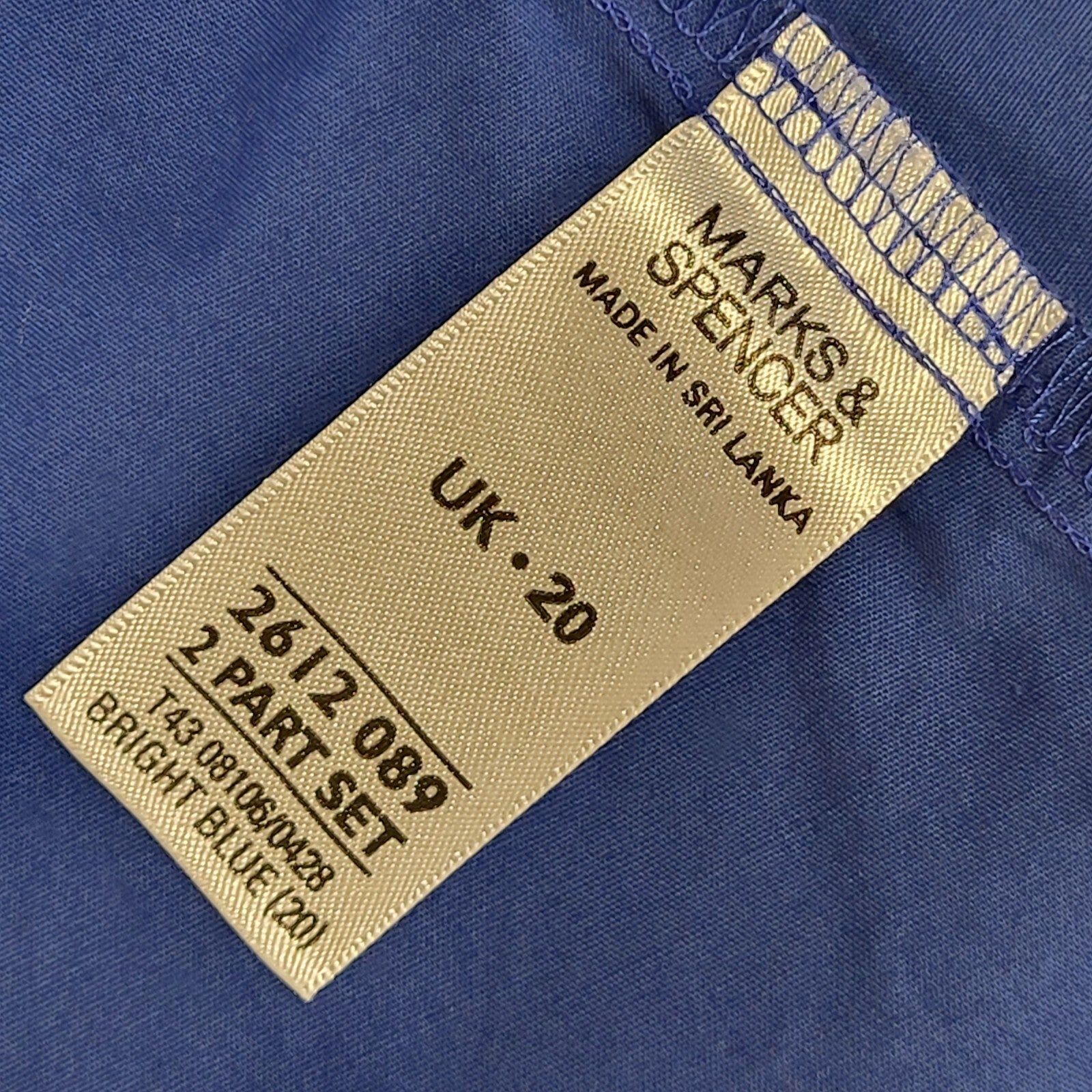 Marks and Spencer Vintage 90's Blue Shirt Short Sleeve Womens UK Size 20