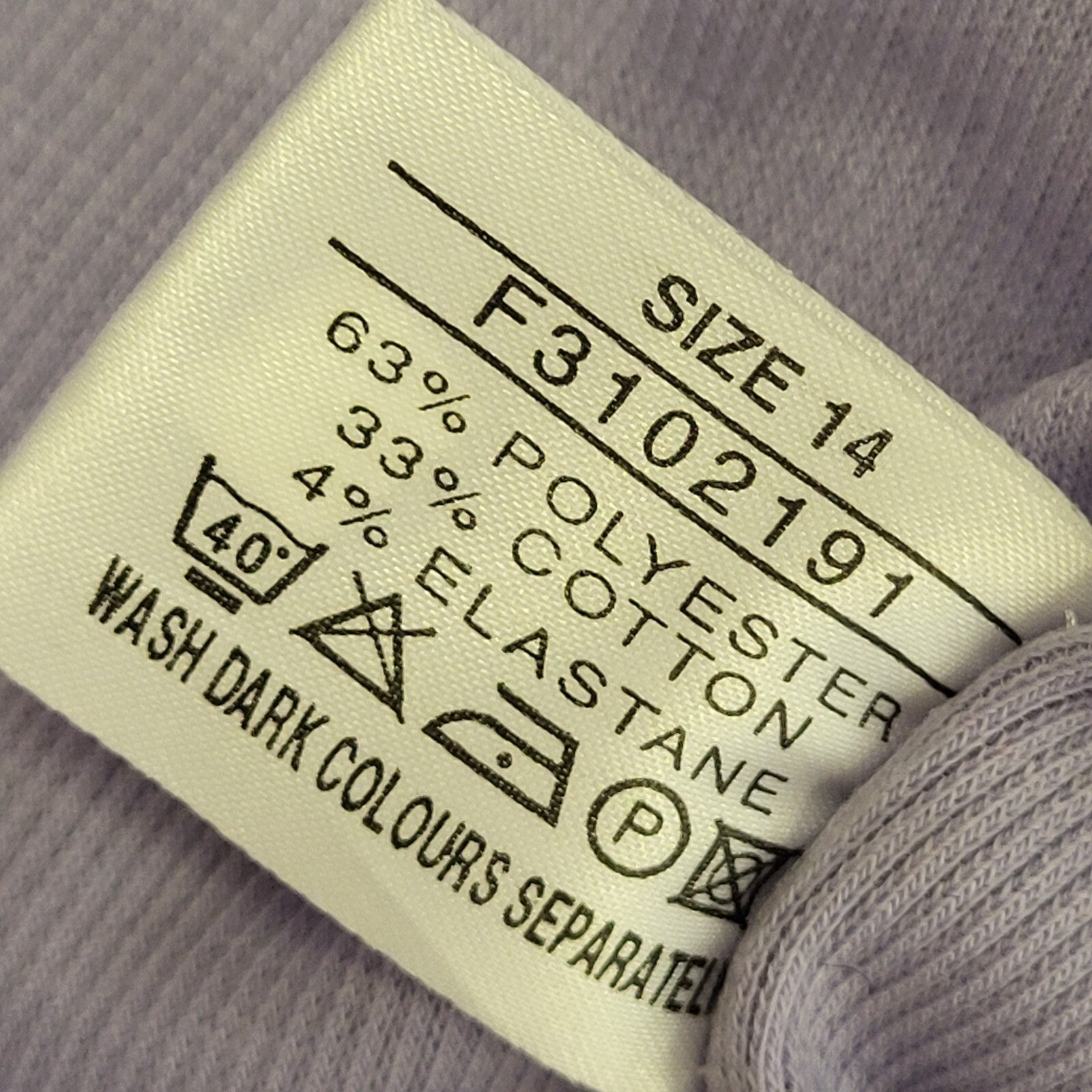 Joie De Vivre Vintage 90's Lilac Body Con Midi Lettuce Hem Dress Womens UK 14