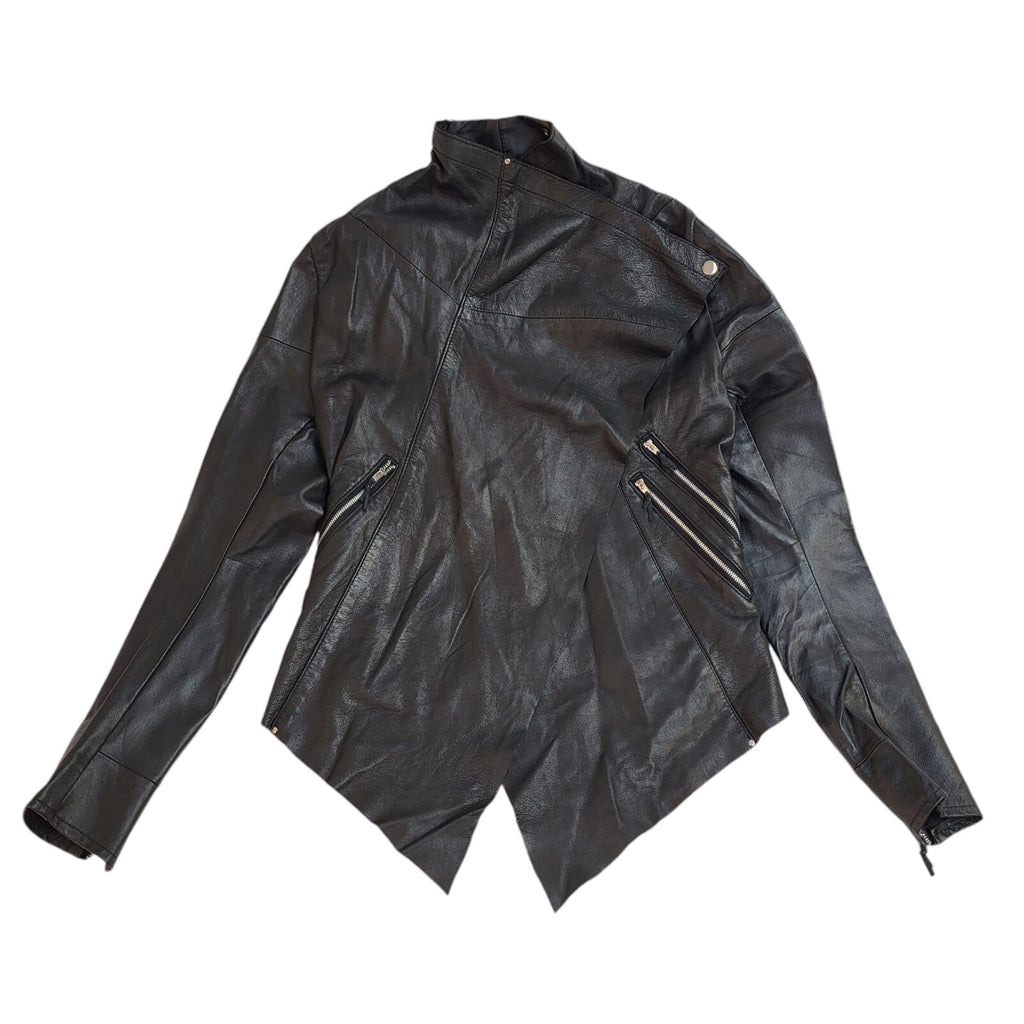 Vintagezionist Vintage Black 90s Leather Jacket Uk Women's Size 8/10