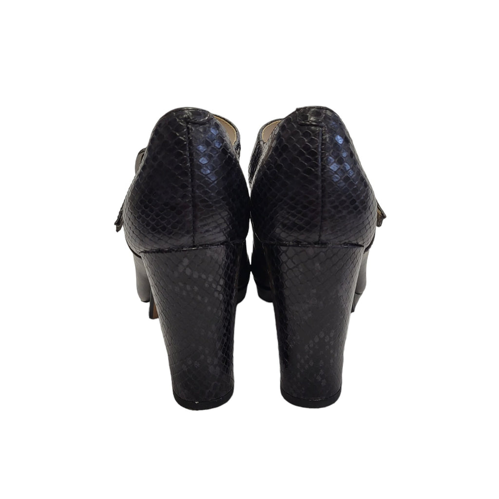 Clarks Black Vintage Buckle Heels Shoes Uk Women's Size 6