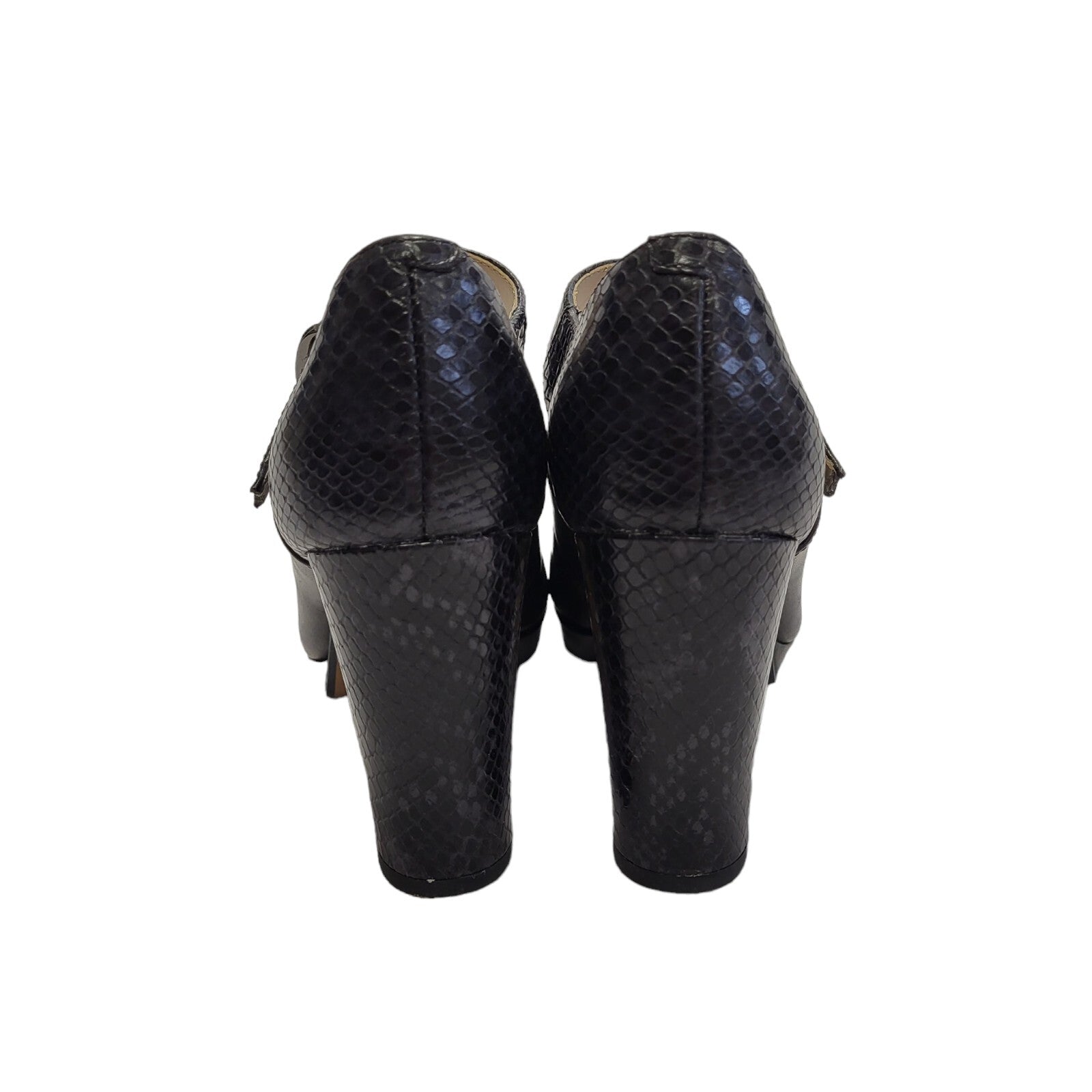 Clarks Black Vintage Buckle Heels Shoes Uk Women's Size 6