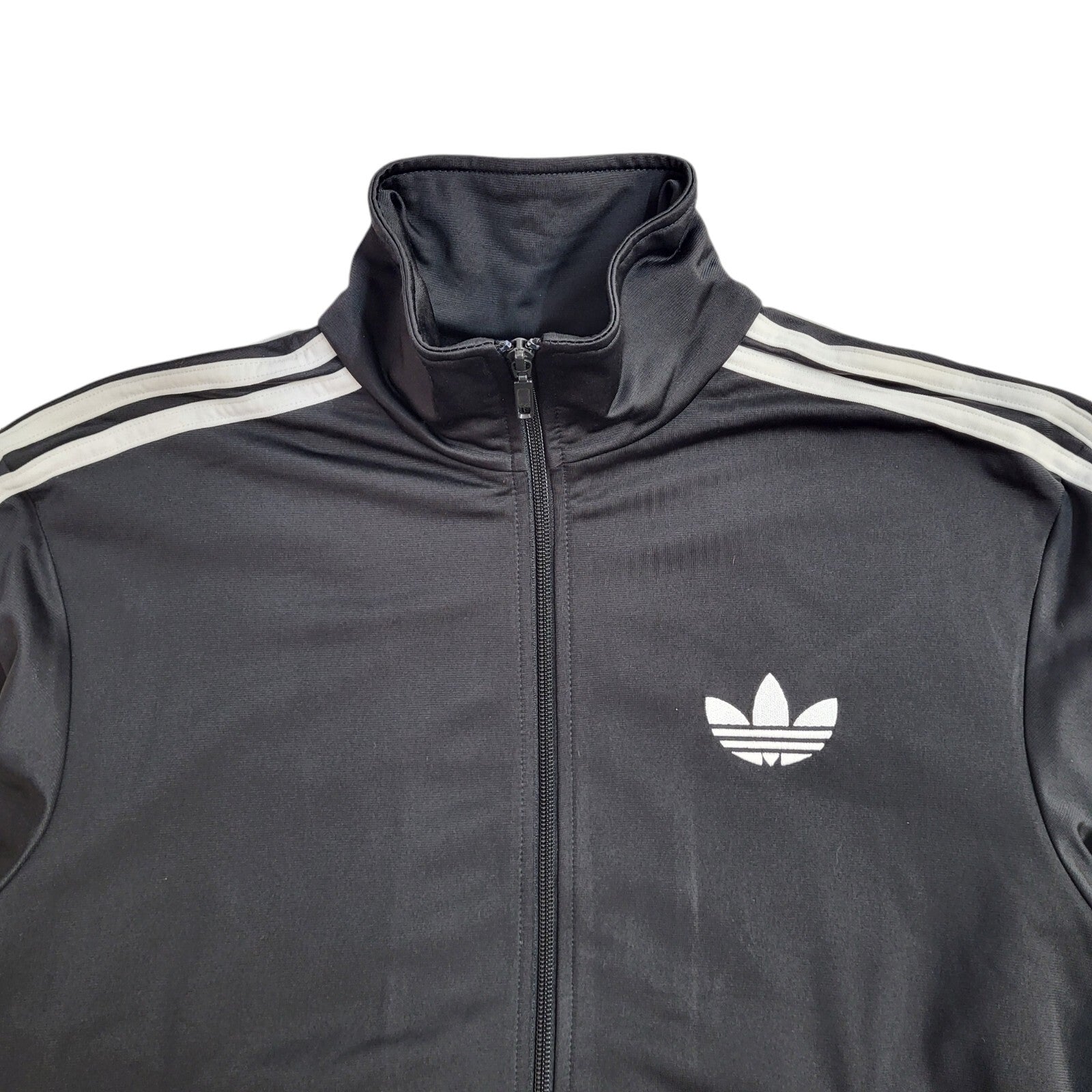 Adidas Black Full Zip Sports Modern Tracksuit Top Jacket UK Men's Size S