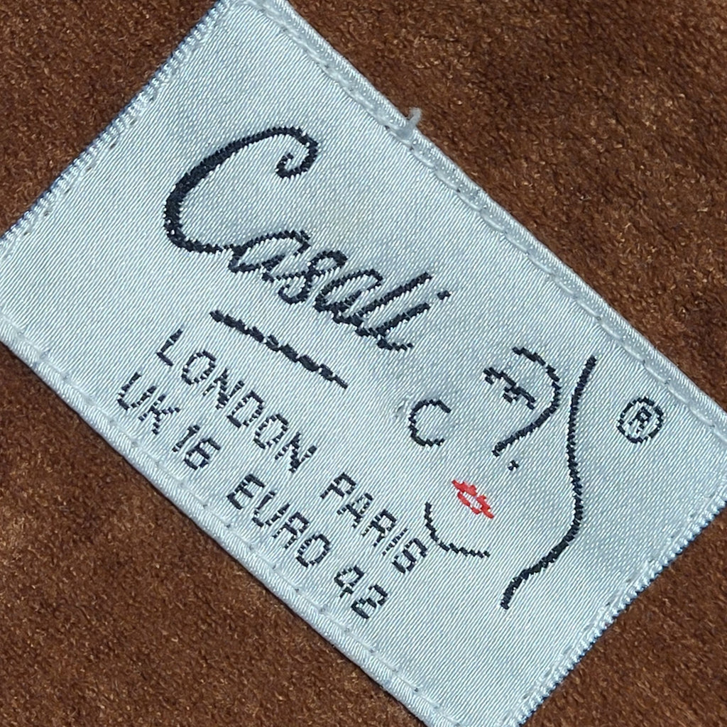 Casali Vintage 90's Brown Collared Button Front Jacket Womens UK 16