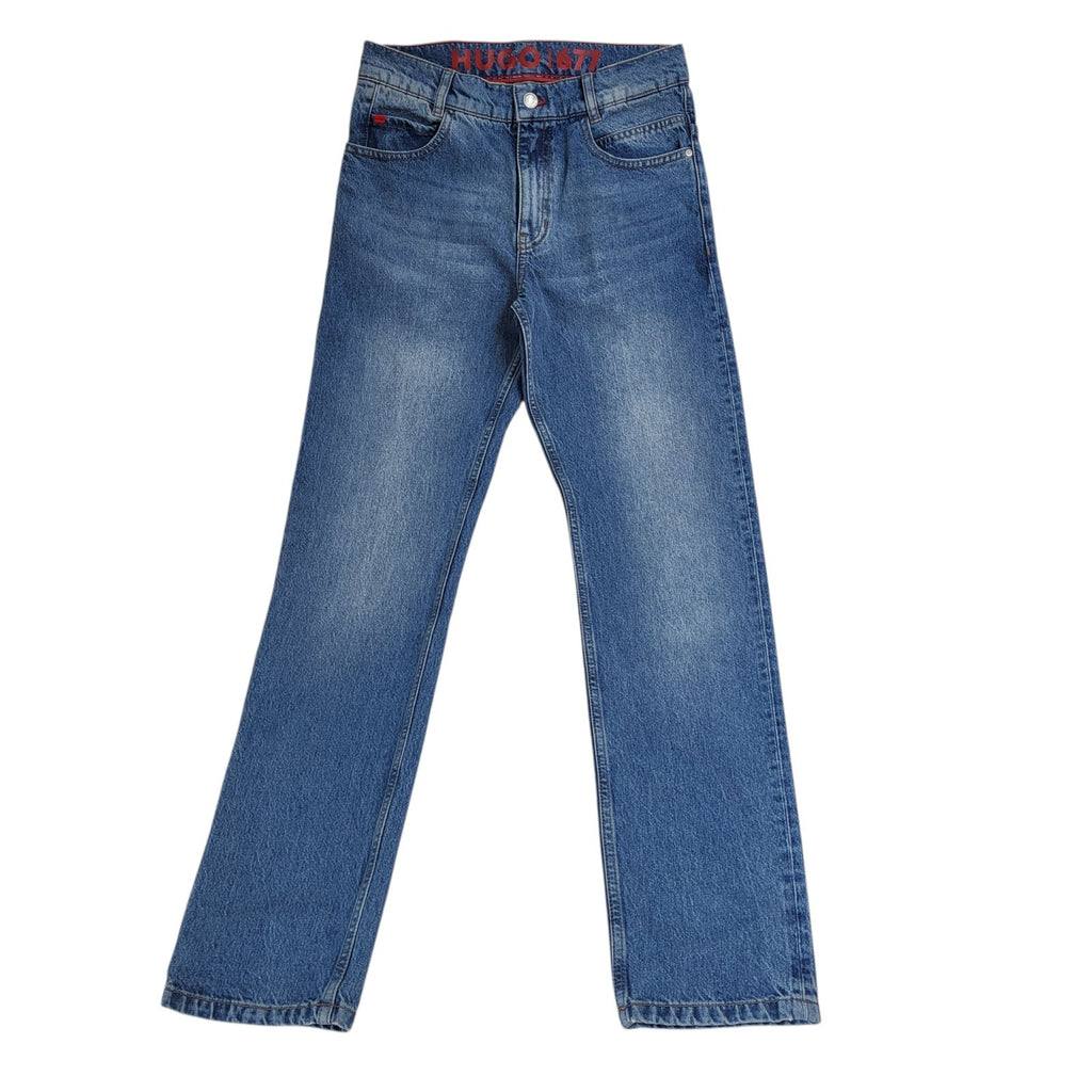 Hugo Boss 1677 Jeans Dark Blue Slim Straight Denim Uk Men's Size XS W28 L30