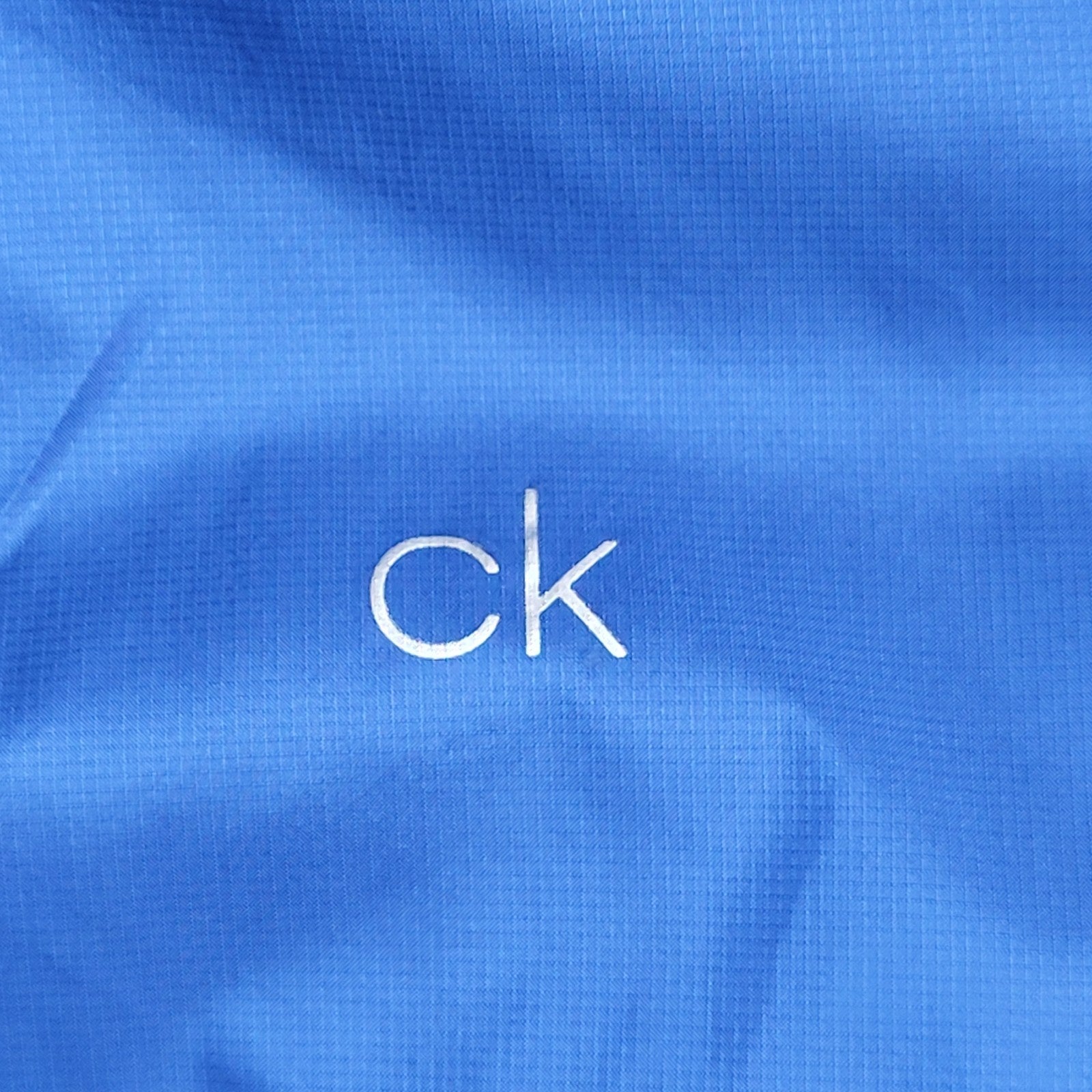 Calvin Klein Blue Windbreaker Y2K Jacket UK Men's Size M