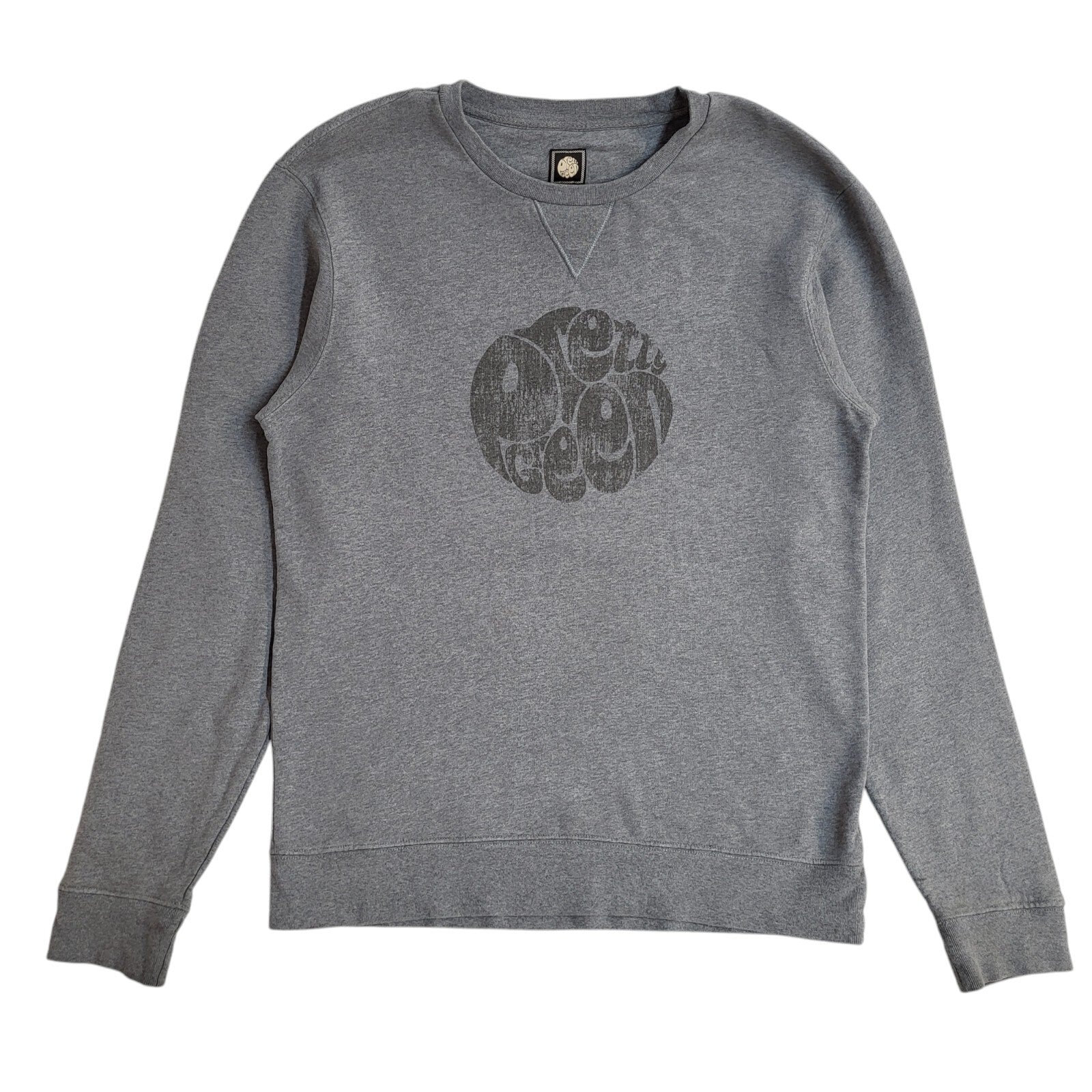 Pretty Green Grey Long Sleeve Modern Sweatshirt UK Men's Size M