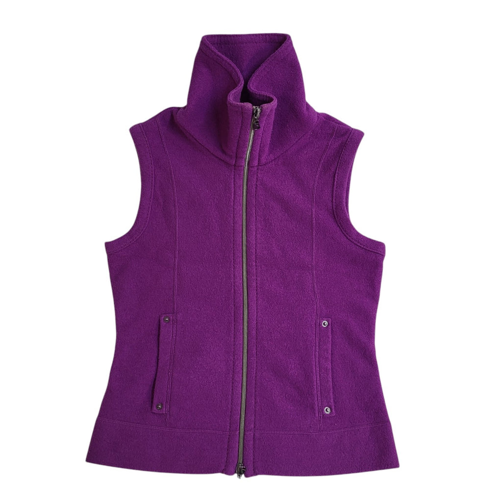 Betty Barclay Purple Y2k Zipped Wool Gilet UK Women's Size 8