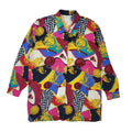 St Michael's 90s Vintage Pink Abstract Long Sleeve Blouse Women's Size 14 Eu 42