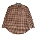 Tommy Hilfiger Y2k  Brown & Orange Check Long Sleeve Shirt Uk Men's Size Large
