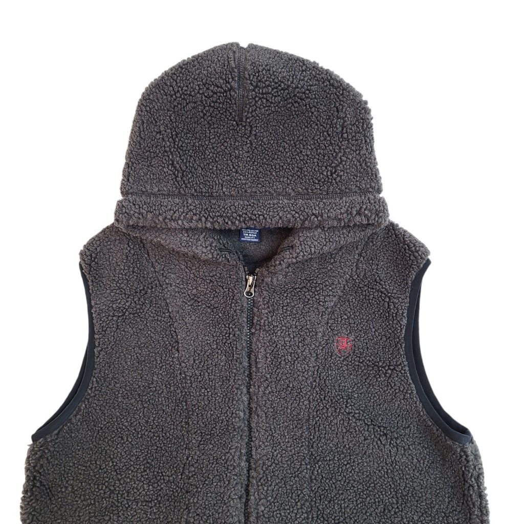 Gymphlex Vintage Y2k Grey Fleece Hooded Gilet Uk Men's Size XL