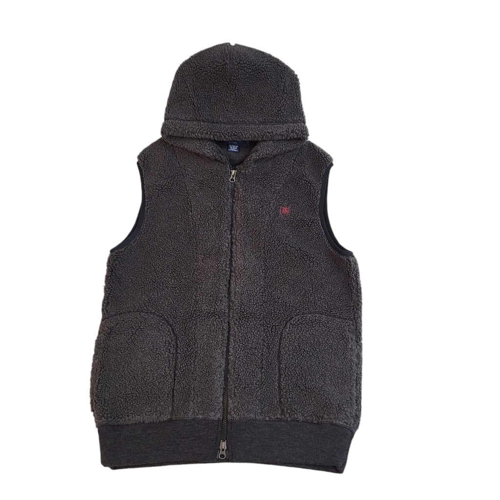 Gymphlex Vintage Y2k Grey Fleece Hooded Gilet Uk Men's Size XL