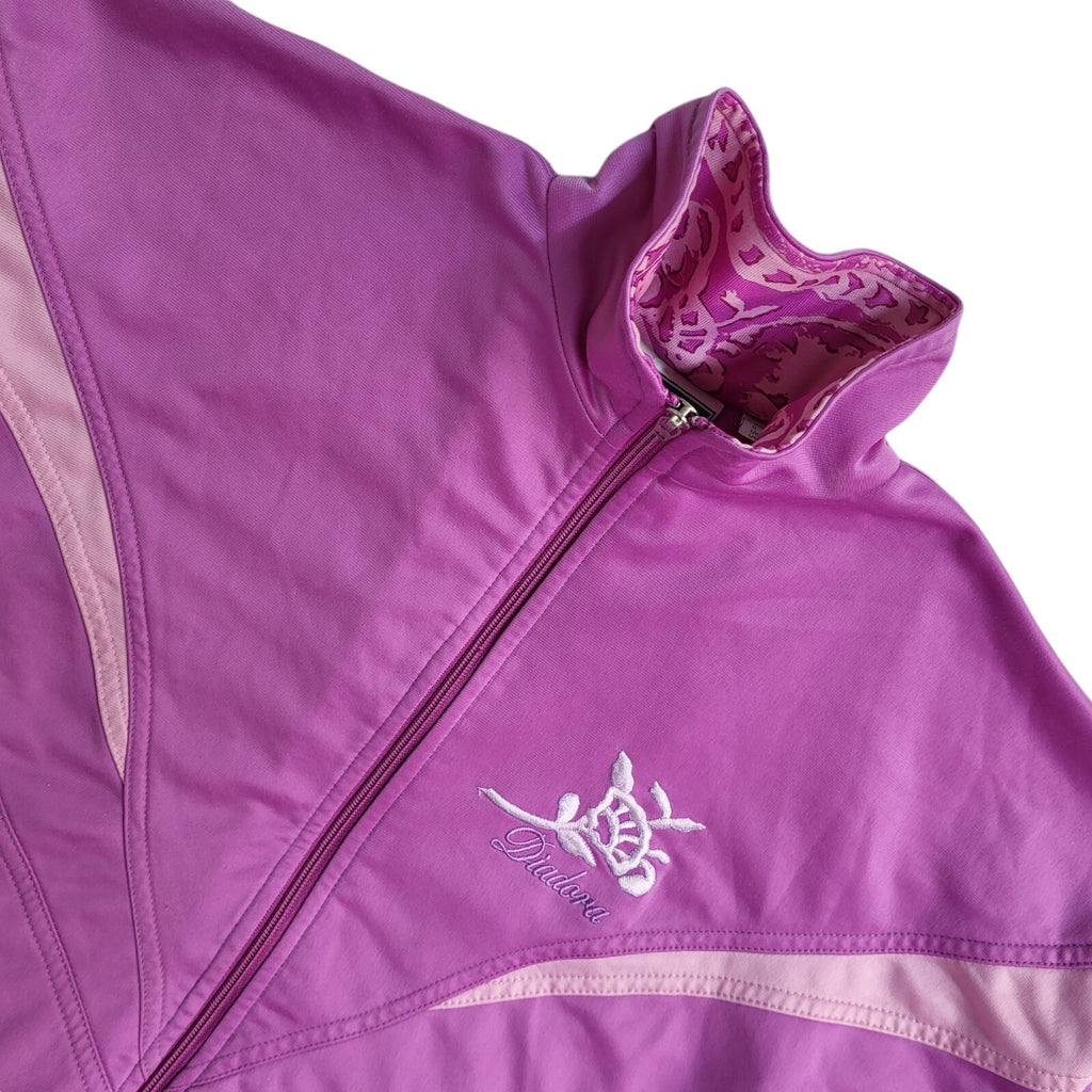 Diadora 90s Purple Zipped Sports Tracksuit Top Uk Women's Size 14