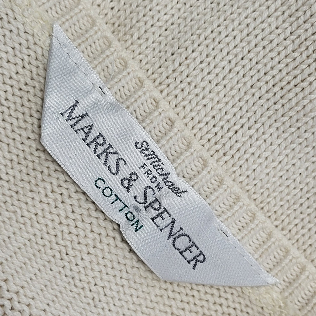 M&S Vintage 90's Cream Button Cardigan Uk Women's Size 10