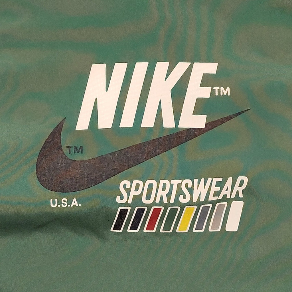 Nike Vintage Y2K Green Full Zip Sports Track Jacket Mens UK L