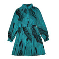 Lipsy Vintage 90's Blue Black Long Sleeve Shirt Dress UK Women's Size 10