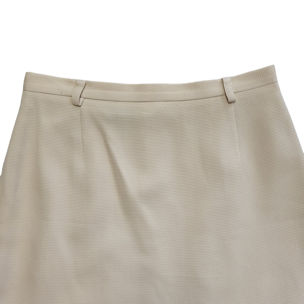 Hobbs Vintage 80's Cream Knee Length Silk Skirt Womens UK Size 10 W28