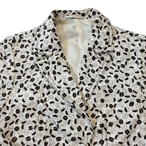 70s Vintage Coffee Bean Design Jacket Women's Size 8