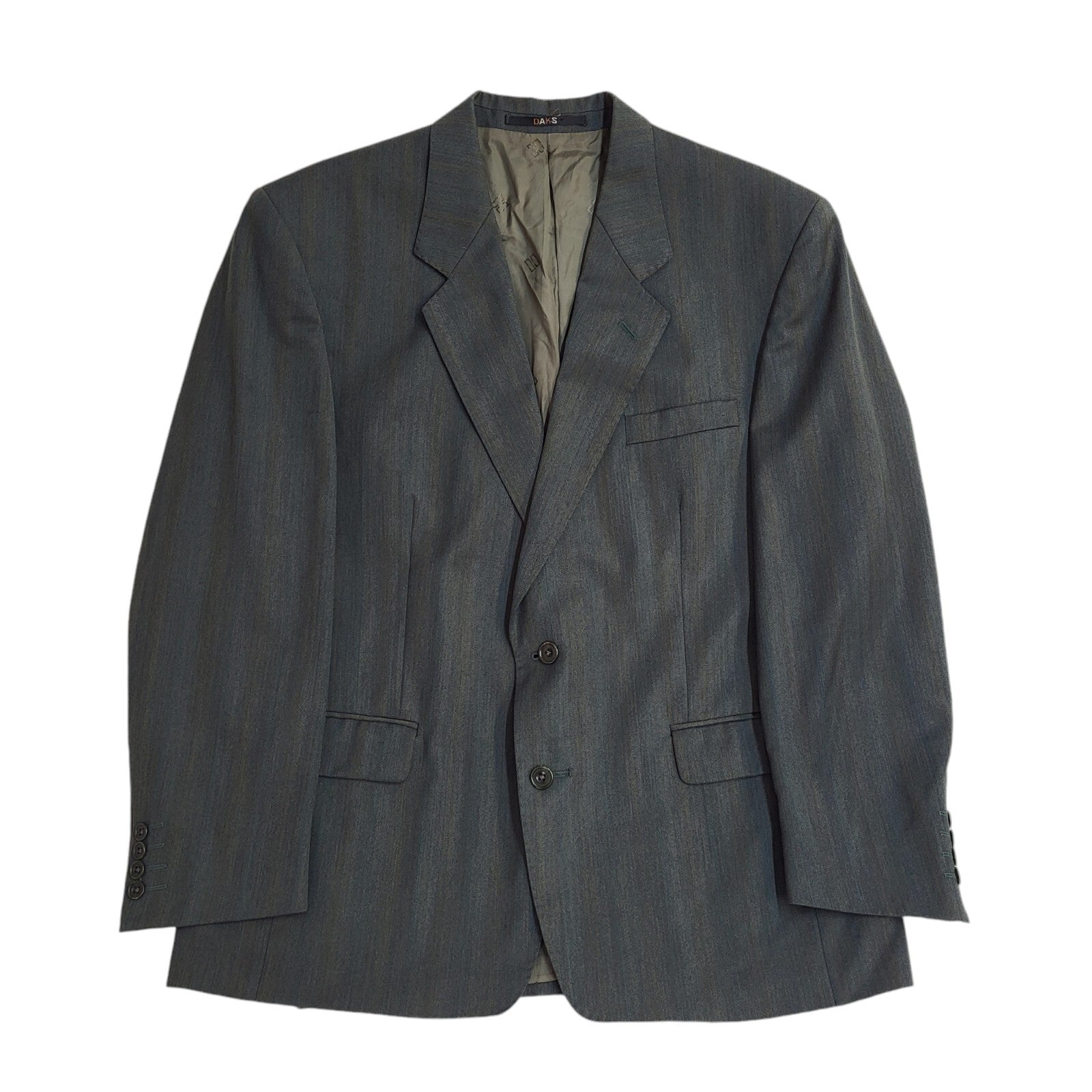 Daks Grey 70s Wool Blend Blazer Suit Jacket Uk Men's Size XL 44"
